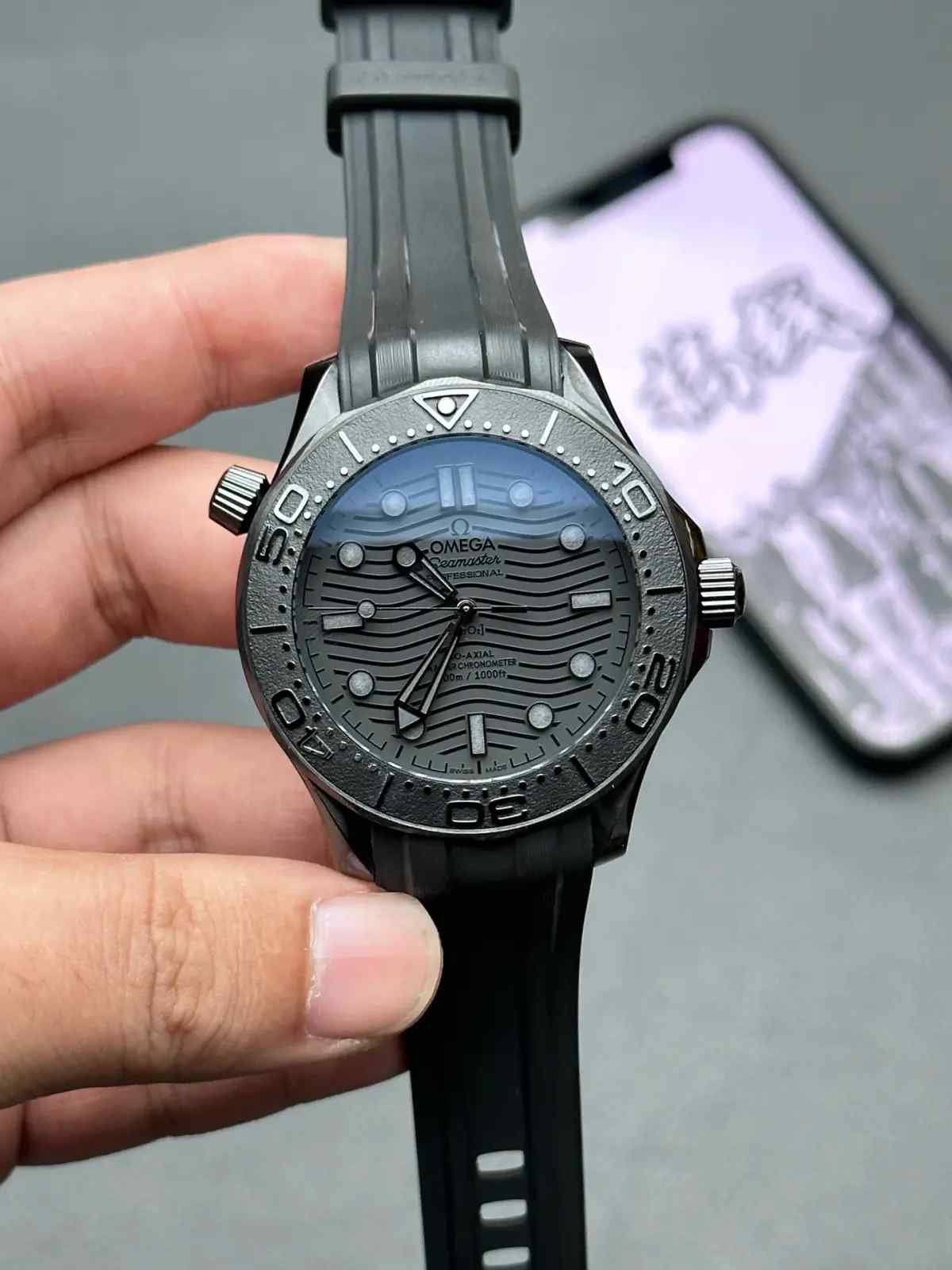 VS厂欧米茄海马300墨黑陶瓷黑武士仿真度怎么样？内附详细细节图 | 奈斯探表