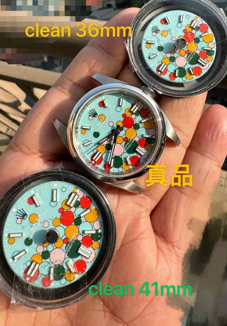 鉴别技巧！Clean厂劳力士蚝式恒动41毫米“庆典图案”气泡腕表真假对比评测 | 奈斯探表
