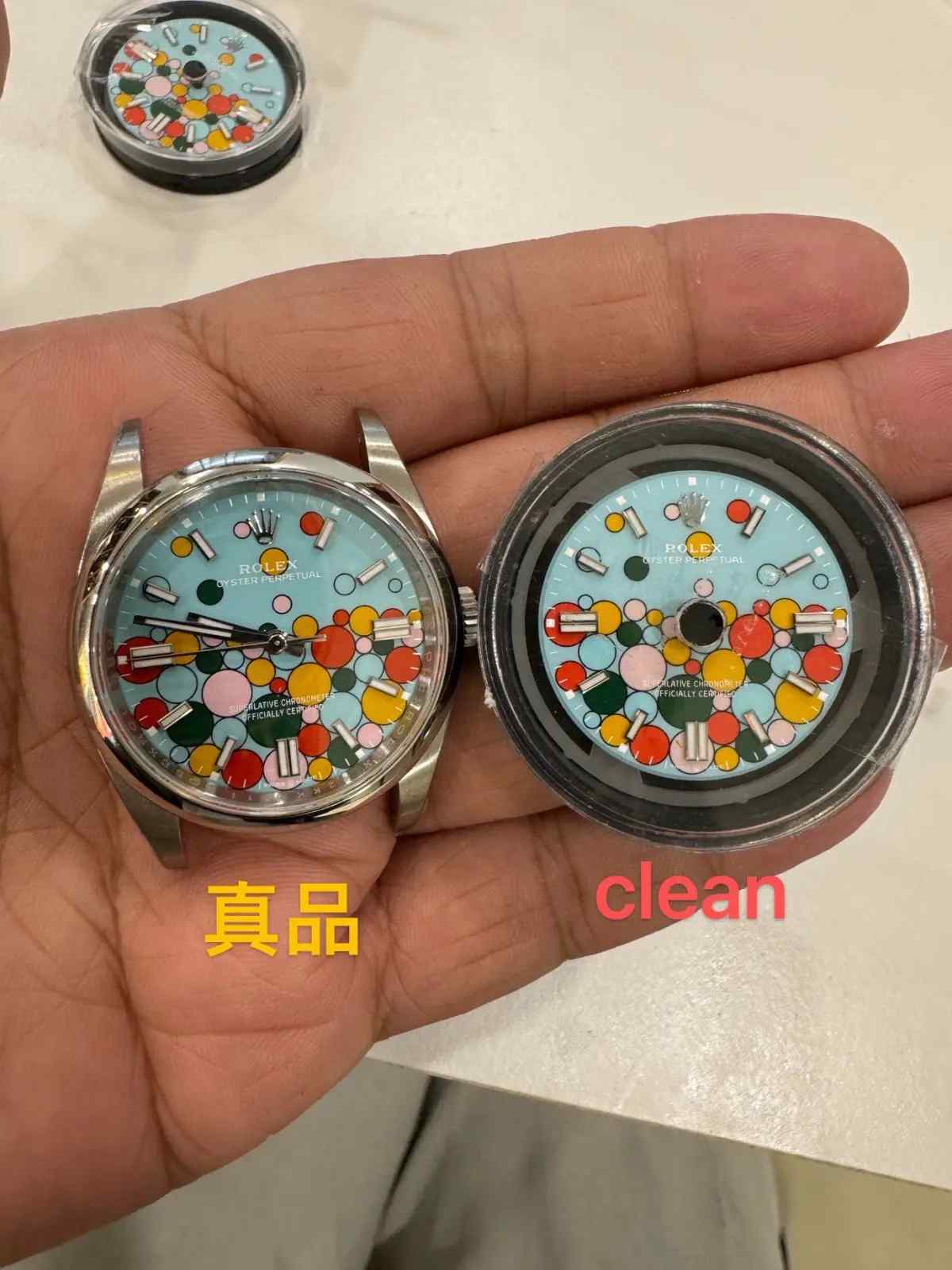 鉴别技巧！Clean厂劳力士蚝式恒动41毫米“庆典图案”气泡腕表真假对比评测 | 奈斯探表