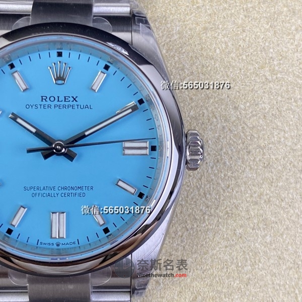 VS厂复刻巅峰！劳力士36蚝式蒂芙尼蓝腕表细节揭秘 | 奈斯探表