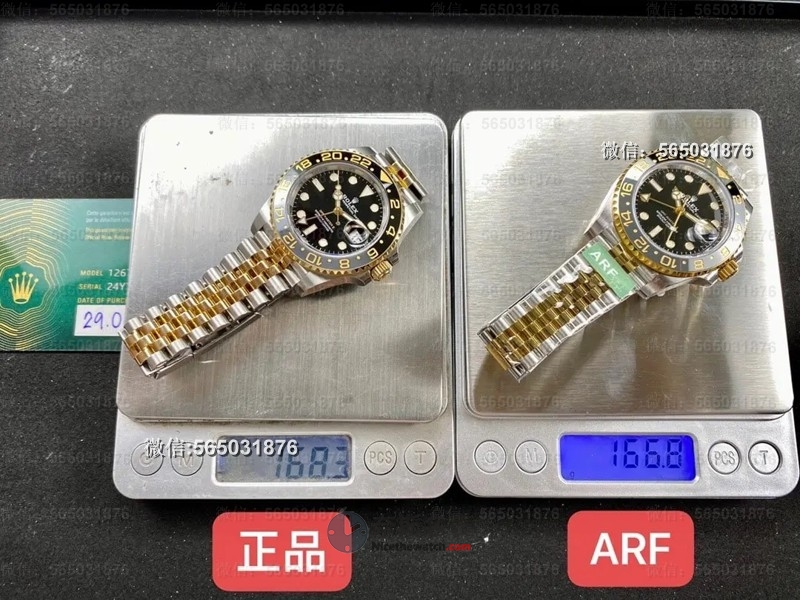 ARF厂间金皮蛋圈深度评测：166克配重直逼正品！ | 奈斯探表