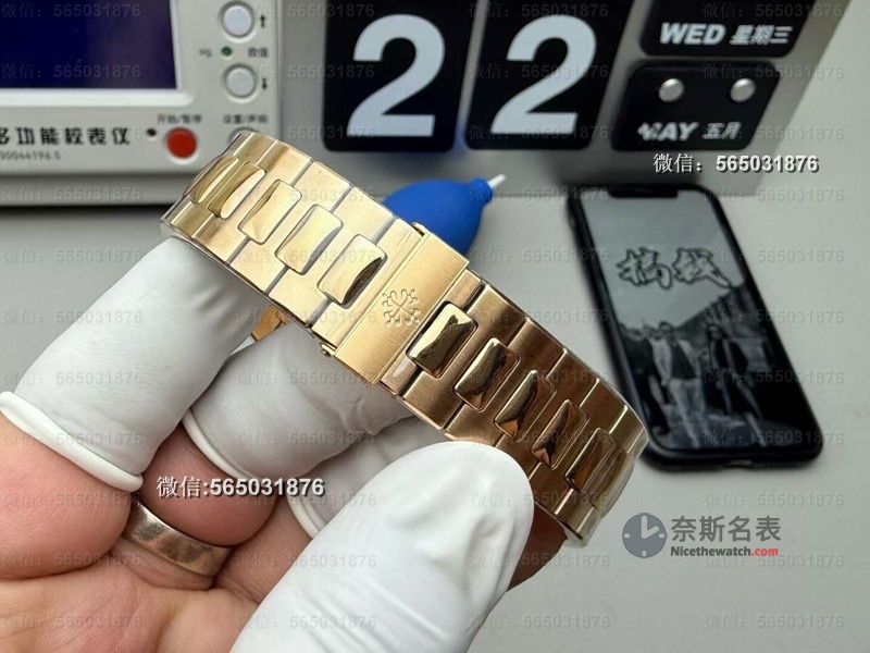 零差评来袭！3K厂百达翡丽鹦鹉螺5711玫瑰金全网最细拆解解析 | 奈斯探表