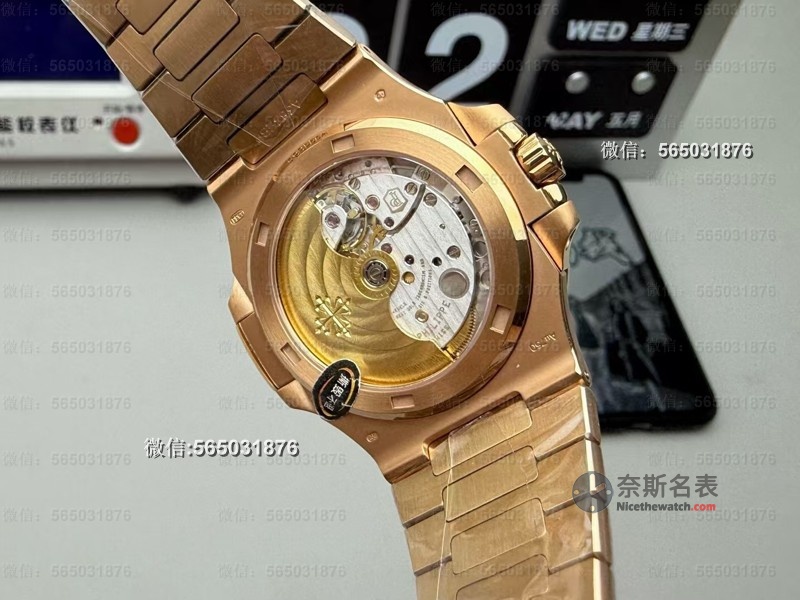 零差评来袭！3K厂百达翡丽鹦鹉螺5711玫瑰金全网最细拆解解析 | 奈斯探表