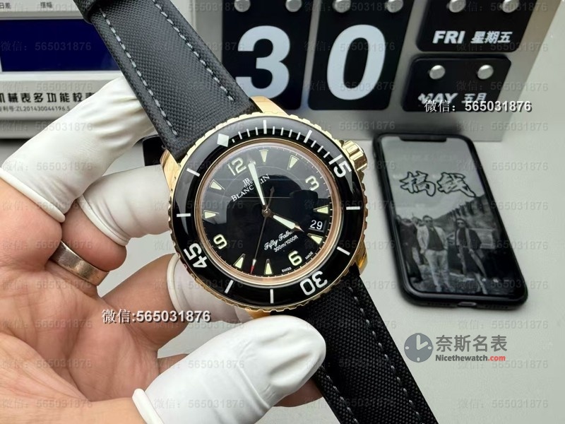 买表必看！ZF厂宝珀五十噚玫瑰金实测，这些细节90%的人不知道 | 奈斯探表