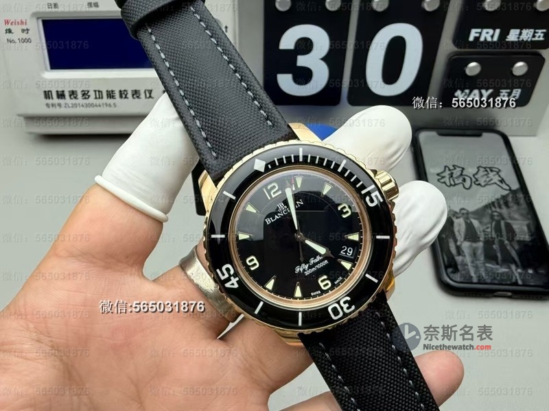 买表必看！ZF厂宝珀五十噚玫瑰金实测，这些细节90%的人不知道 | 奈斯探表