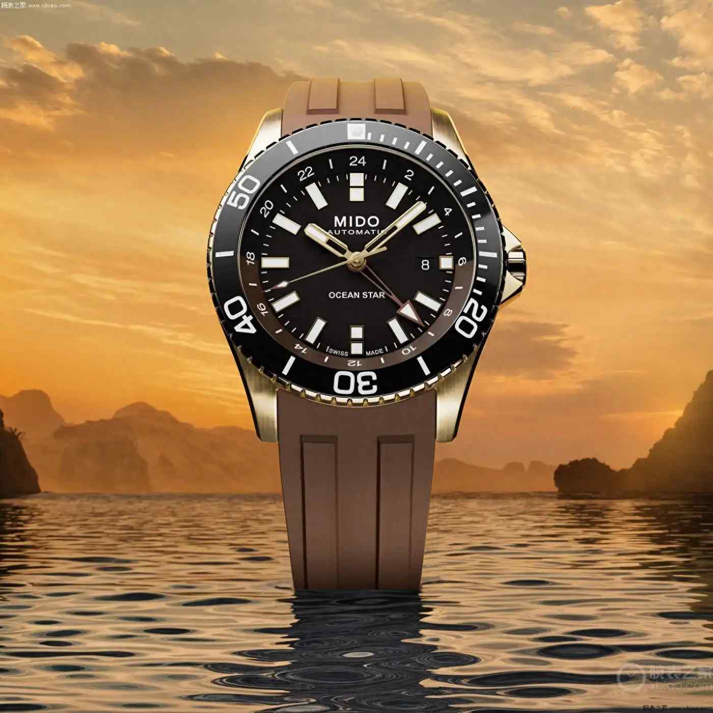 瑞士美度领航者双时区黄金腕表震撼上市！80小时长动力+200米防水，复古潮人必入！ | 奈斯探表