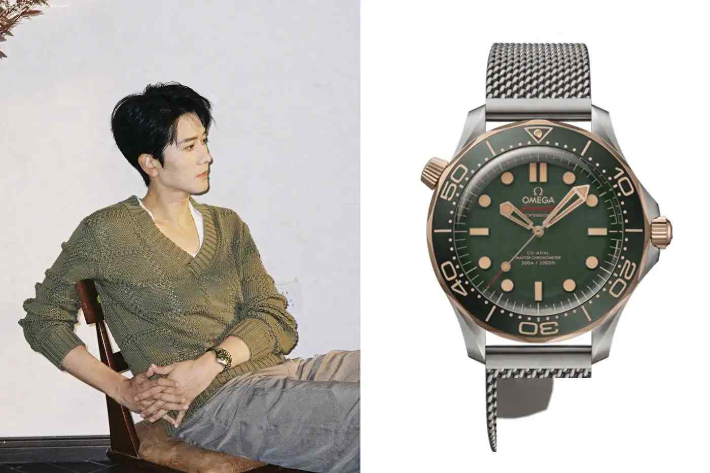 彭冠英同款！欧米茄007海马潜水表，钛金属+青铜金太高级了 | 奈斯探表