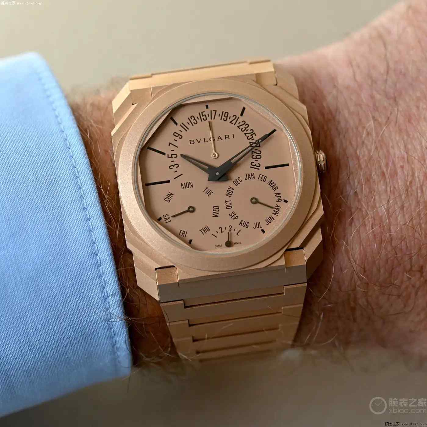 机械表迷疯狂种草！宝格丽超薄玫瑰金万年历，逆跳日期+镂空指针，5.8mm极致工艺！ | 奈斯探表