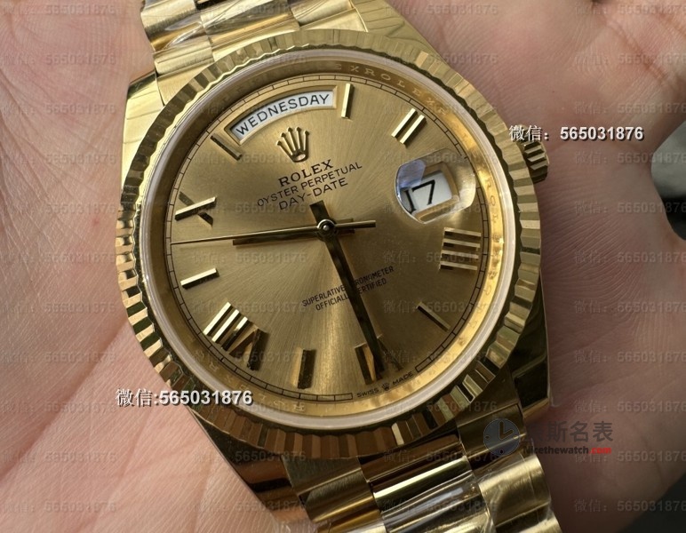 209克完美配重！RC厂配重版Day-Date（简称DD）横评：这才是真正的'金表'体验 | 奈斯探表