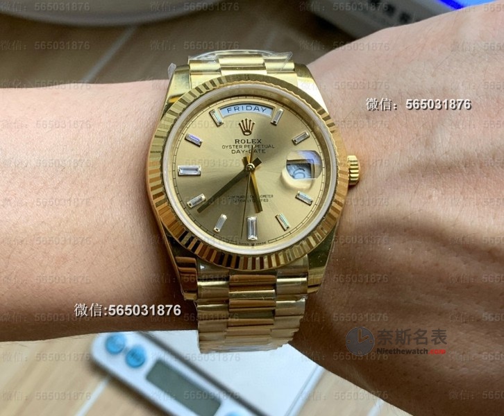 209克完美配重！RC厂配重版Day-Date（简称DD）横评：这才是真正的'金表'体验 | 奈斯探表