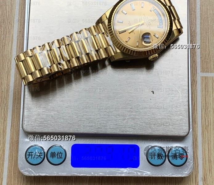 209克完美配重！RC厂配重版Day-Date（简称DD）横评：这才是真正的'金表'体验 | 奈斯探表