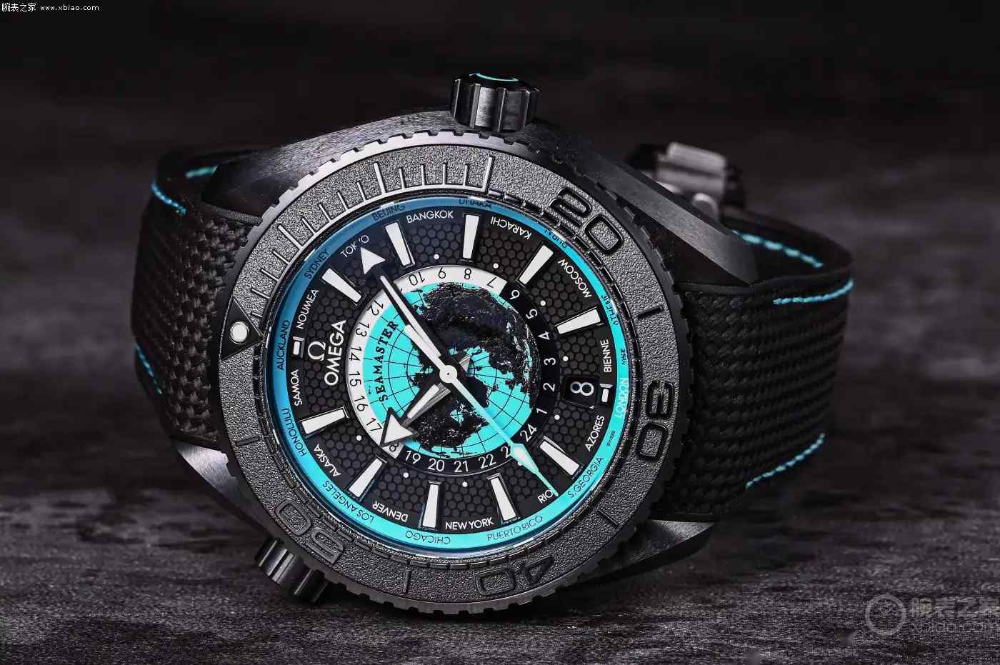 绿松石盘面+陶瓷表壳！欧米茄海马20周年限量款，潜水与世界时完美融合！ | 奈斯探表