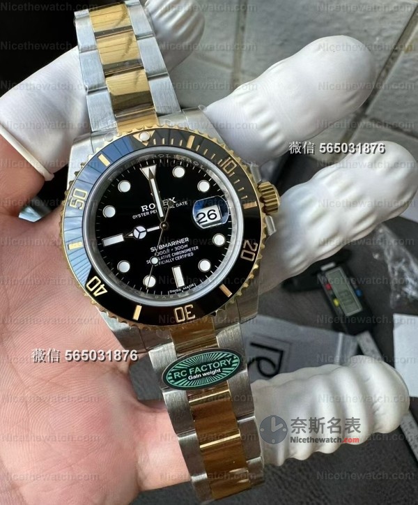 【配重天花板】RC厂间金黑蓝水鬼3135实测：185克真·原装手感，细节拉满闭眼入！ | 奈斯探表