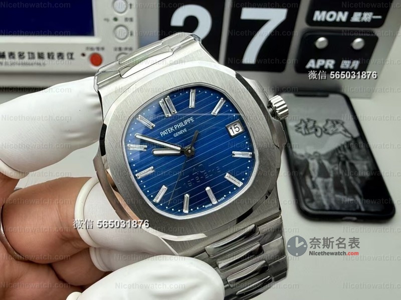 3K厂40周年鹦鹉螺5711实测爆火！324一体机芯+蓝面钻刻+背透神还原，戴出去没人信是复刻？ | 奈斯探表