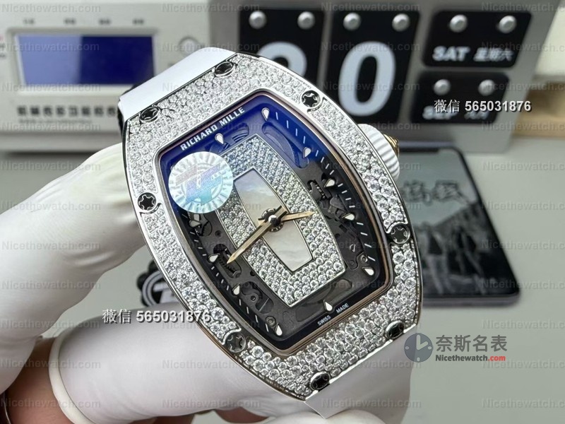 2025女生戴表天花板！ZF厂理查德米勒07-01镶钻款，上手惊艳到闺蜜追问链接！ | 奈斯探表