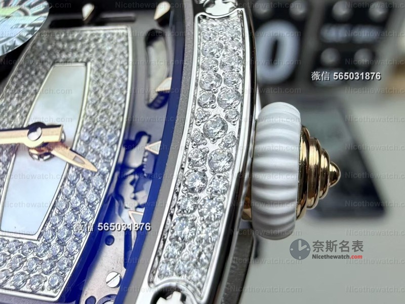 2025女生戴表天花板！ZF厂理查德米勒07-01镶钻款，上手惊艳到闺蜜追问链接！ | 奈斯探表