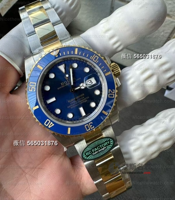 【配重天花板】RC厂间金黑蓝水鬼3135实测：185克真·原装手感，细节拉满闭眼入！ | 奈斯探表