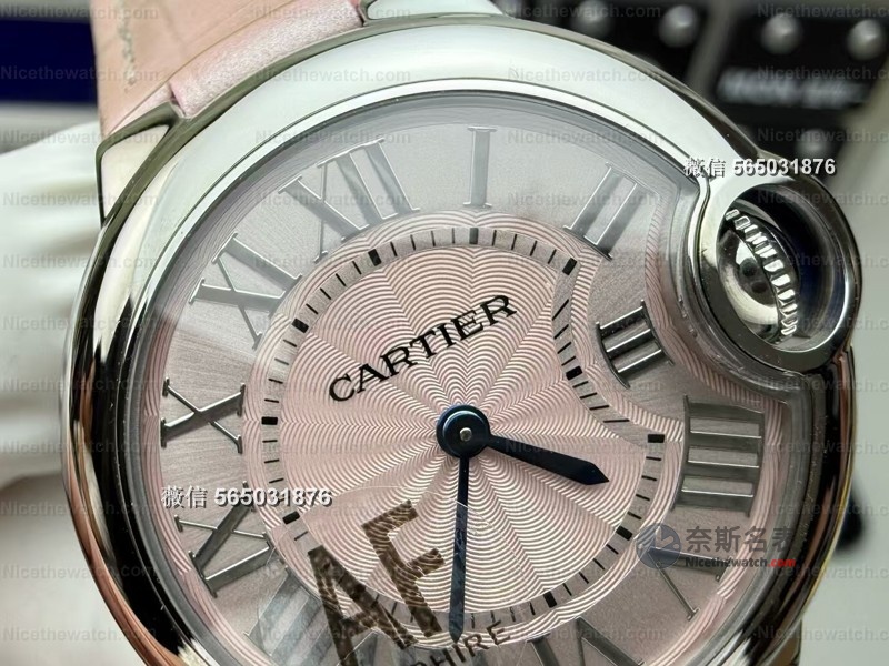 AF厂卡地亚粉气球33mm实测：温柔粉盘+蓝宝石镜面，少女心直接沦陷！ | 奈斯探表