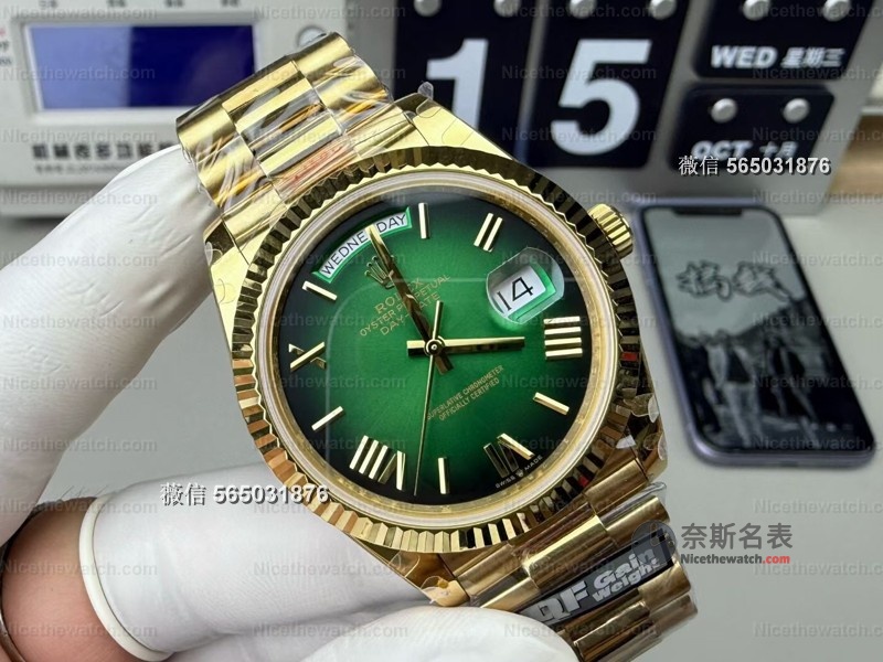 专柜同款沉甸手感！QF新品烟熏绿DD36mm开箱，158克配重告别轻飘飘仿品 | 奈斯探表