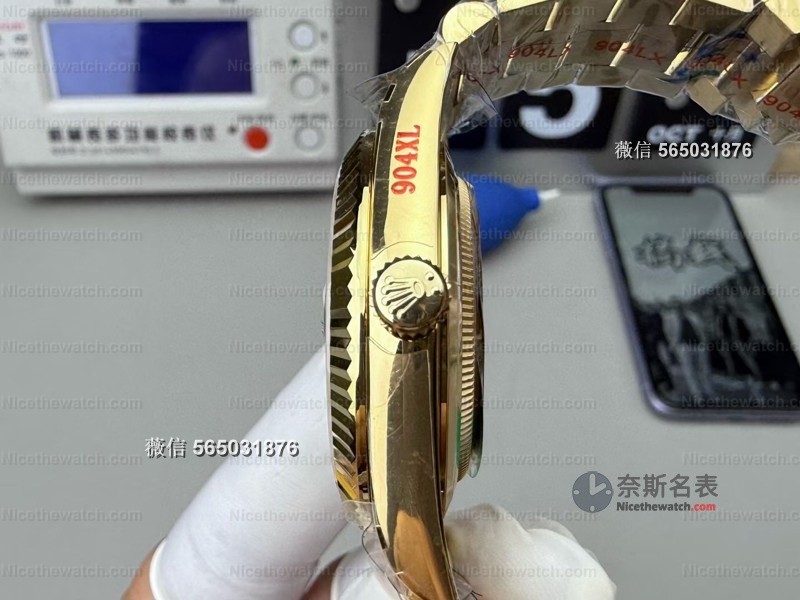 专柜同款沉甸手感！QF新品烟熏绿DD36mm开箱，158克配重告别轻飘飘仿品 | 奈斯探表