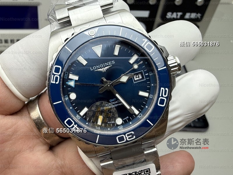 AF厂浪琴康卡斯GMT蓝陶腕表深度测评：细节拉满，复刻界的“六边形战士”？ | 奈斯探表