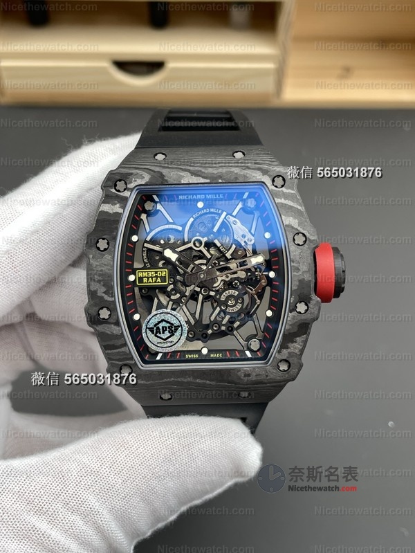 别再买改装机芯了！APS厂RM35-02独家开模，齿轮全联动，夜光对版，细节拉满！ | 奈斯探表