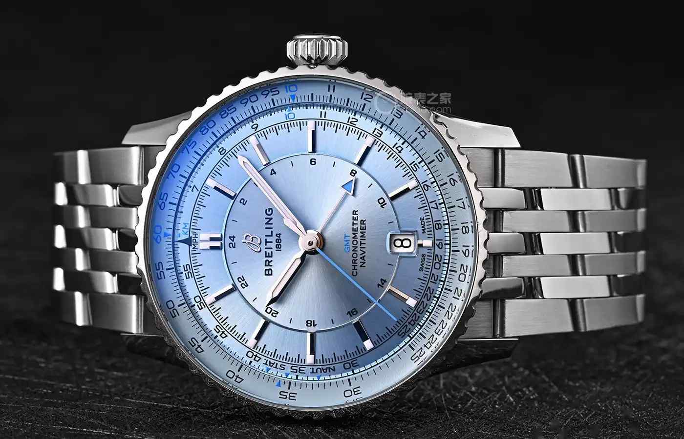 冰蓝盘颠覆传统！百年灵航空计时表41mm完美平衡复古与时尚 | 奈斯探表