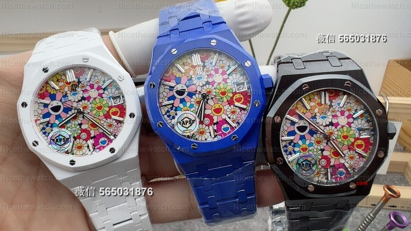 别再只看黑水鬼了！这款APS15500太阳花陶瓷表，戴上秒变街头焦点！ | 奈斯探表