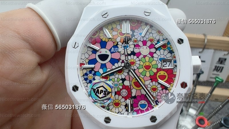 别再只看黑水鬼了！这款APS15500太阳花陶瓷表，戴上秒变街头焦点！ | 奈斯探表