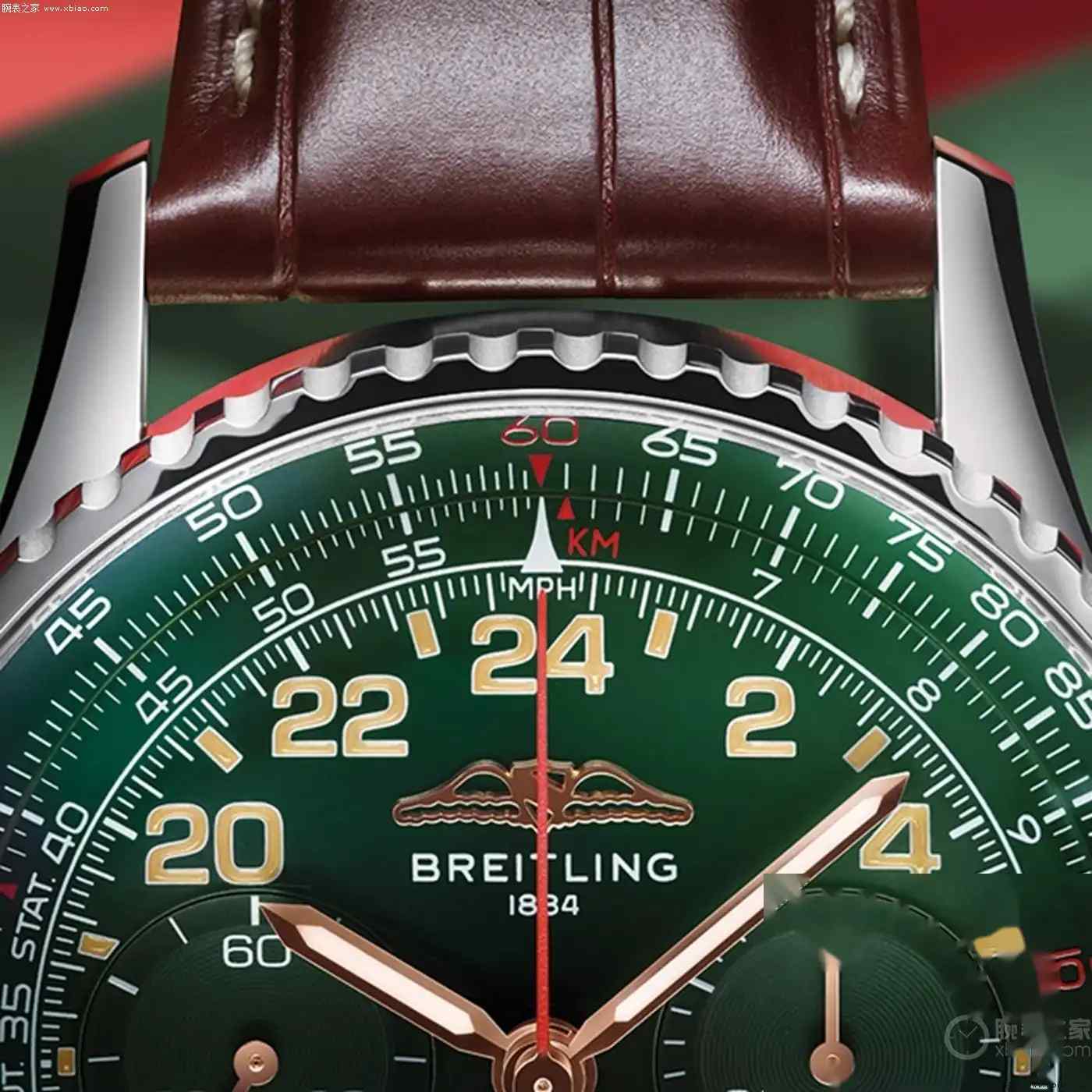 仅50枚！百年灵宇航员限量款绿色盘面计时码表，复古与现代的完美交融 | 奈斯探表