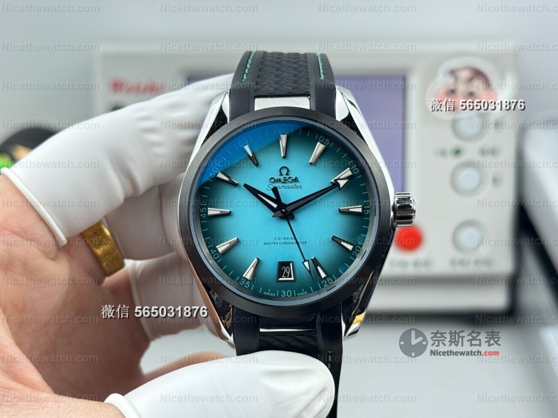 我试戴了VS海马150新款陶瓷圈绿松石渐变盘：这细节，真的让我心动了！ | 奈斯探表