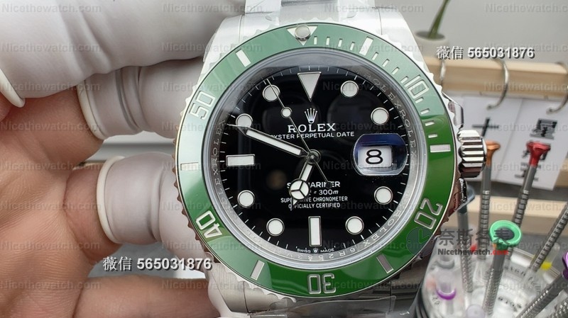 首发四代绿水鬼！ARF厂果木绿圈+丹东3235机芯，细节竟不输VS？ | 奈斯探表