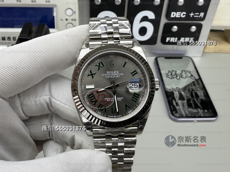 狗牙圈闪到反光？VS厂绿萝日志V2细节解析，这做工真的像正品？ | 奈斯探表