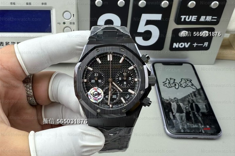 全陶瓷+无卡度机芯！APS爱彼26240黑陶瓷复刻实测，告别一眼假！ | 奈斯探表