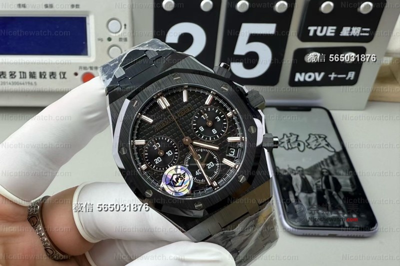 全陶瓷+无卡度机芯！APS爱彼26240黑陶瓷复刻实测，告别一眼假！ | 奈斯探表