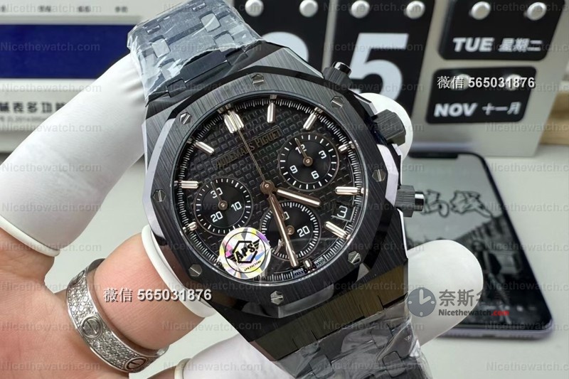 全陶瓷+无卡度机芯！APS爱彼26240黑陶瓷复刻实测，告别一眼假！ | 奈斯探表