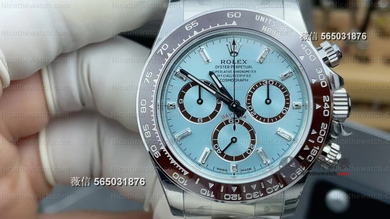 莫桑钻+冰蓝盘+丹东4131！上手VS厂冰蓝钻迪V3配重版，这做工是目前最高版本吗？ | 奈斯探表