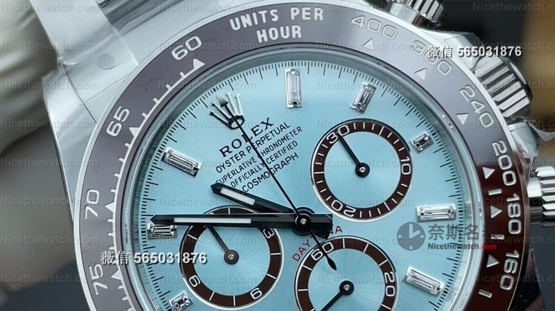 莫桑钻+冰蓝盘+丹东4131！上手VS厂冰蓝钻迪V3配重版，这做工是目前最高版本吗？ | 奈斯探表