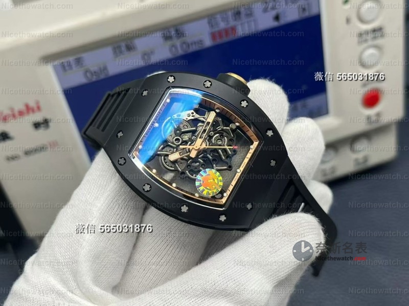 ZF 厂理查德米勒 RM-055 V3 深度评测：黑色陶瓷壳 + 一体机芯，硬核运动表首选？ | 奈斯探表
