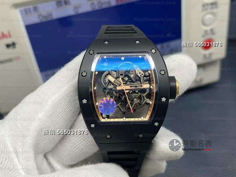 ZF 厂理查德米勒 RM-055 V3 深度评测：黑色陶瓷壳 + 一体机芯，硬核运动表首选？ | 奈斯探表