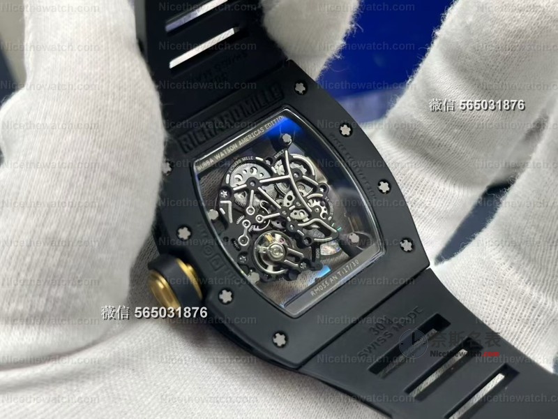 ZF 厂理查德米勒 RM-055 V3 深度评测：黑色陶瓷壳 + 一体机芯，硬核运动表首选？ | 奈斯探表
