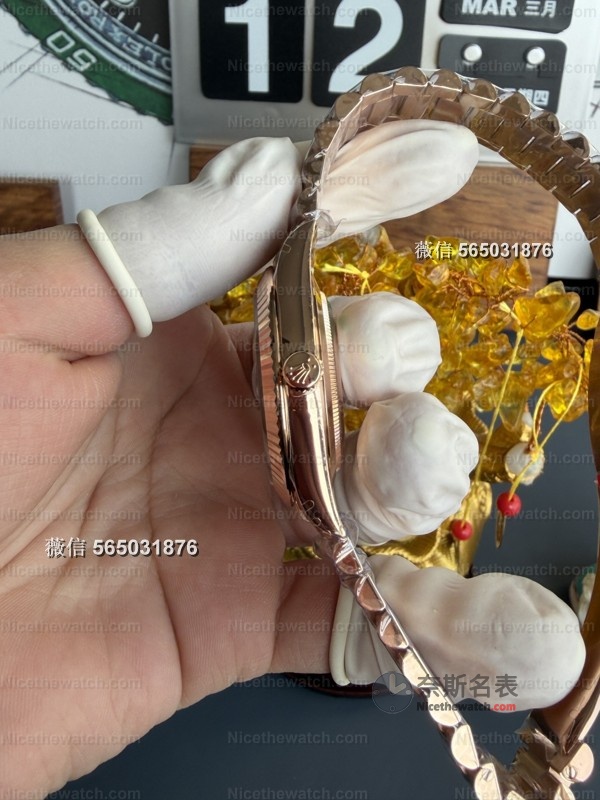 VS厂劳力士DD玫瑰金绿盘V2实测：182克真实压手感，丹东3255机芯到底有多能打？ | 奈斯探表
