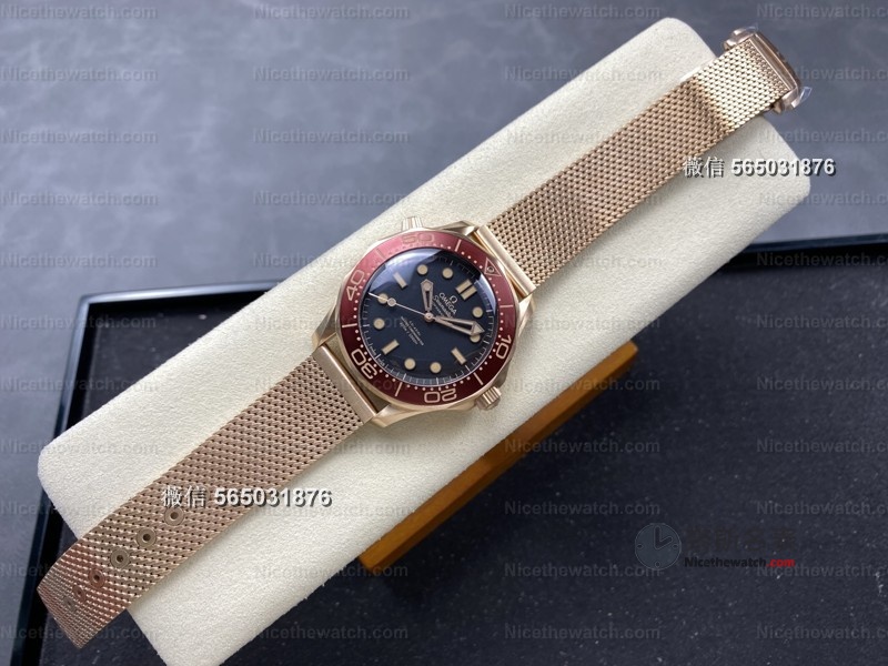 VS厂欧米茄海马300青铜金上手体验：复古金棕配色配上8806机芯，这块复刻表有点东西！ | 奈斯探表