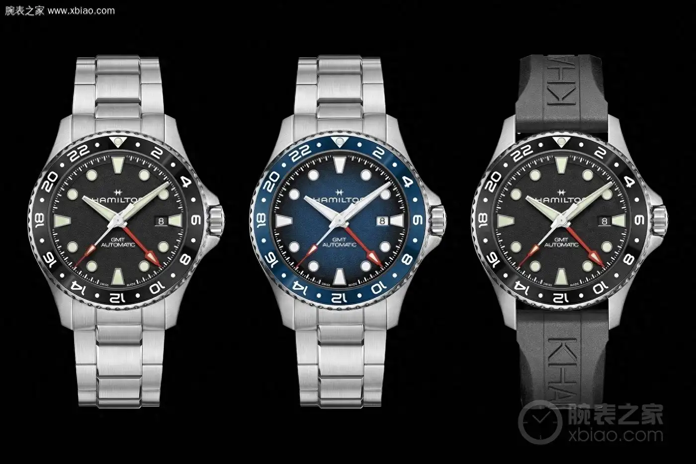 汉米尔顿推出三款全新水肺GMT 43mm：300米防水+陶瓷圈+80小时动储，1275瑞郎 | 奈斯探表