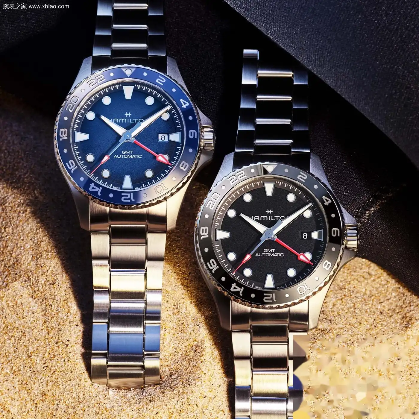 汉米尔顿推出三款全新水肺GMT 43mm：300米防水+陶瓷圈+80小时动储，1275瑞郎 | 奈斯探表