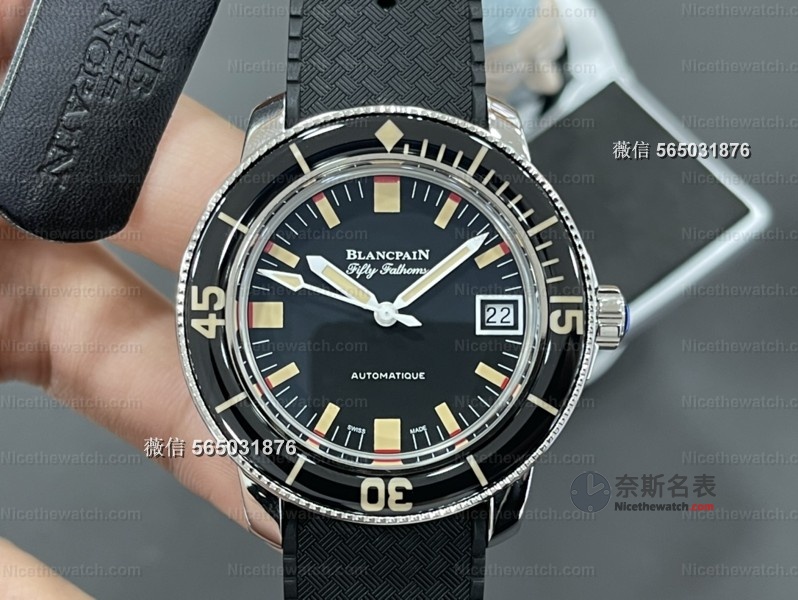 别再买低端货了！ZF厂宝珀五十噚5008B实拍，弧形镜面+鱼鳞纹打磨，细节狂魔都挑不出刺 | 奈斯探表