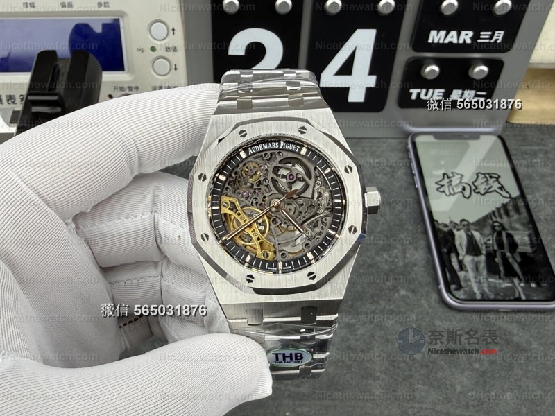 THB厂爱彼15407镂空复刻实测：一体镂空机芯，这款"骨架艺术品"真的顶！ | 奈斯探表