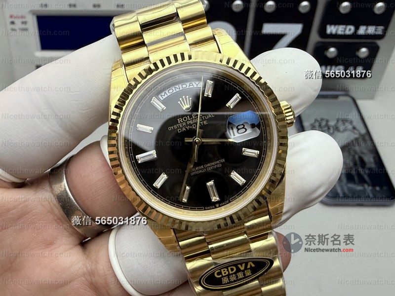 CBD厂黑冰糖V9实测：219克配重+18K真金电镀，这款复刻大金劳太压手了！ | 奈斯探表